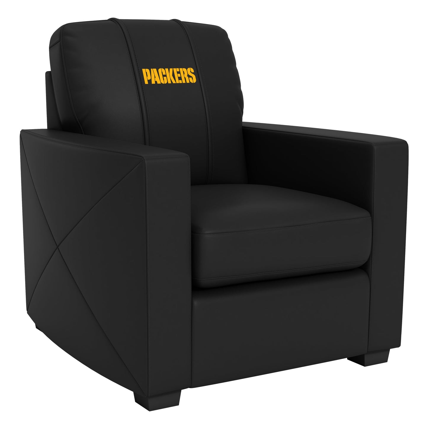 Silver Club Chair with Green Bay Packers Secondary Logo