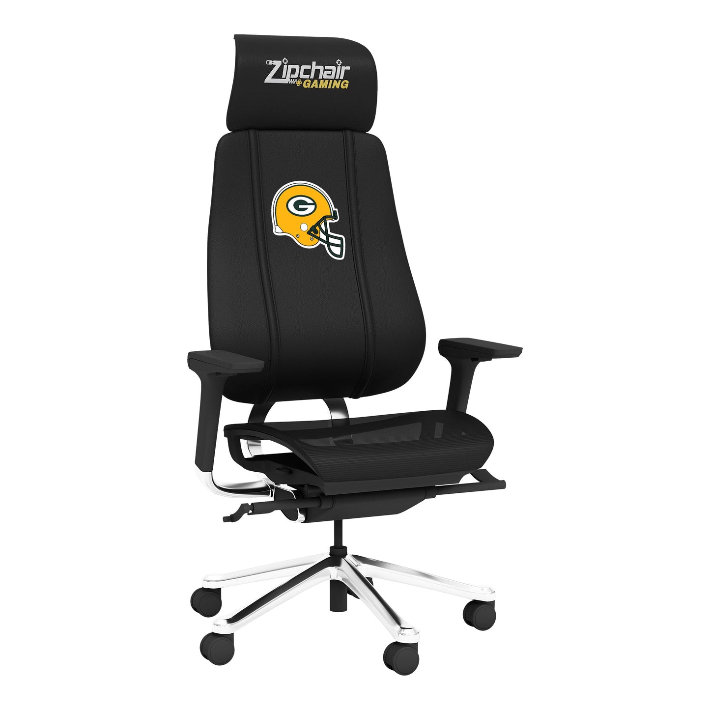 PhantomX Mesh Gaming Chair with Green Bay Packers Helmet Logo
