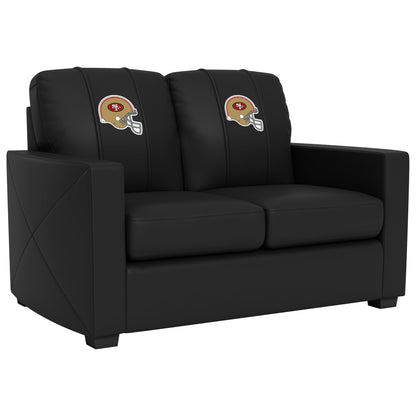 Silver Loveseat with  San Francisco 49ers Helmet Logo