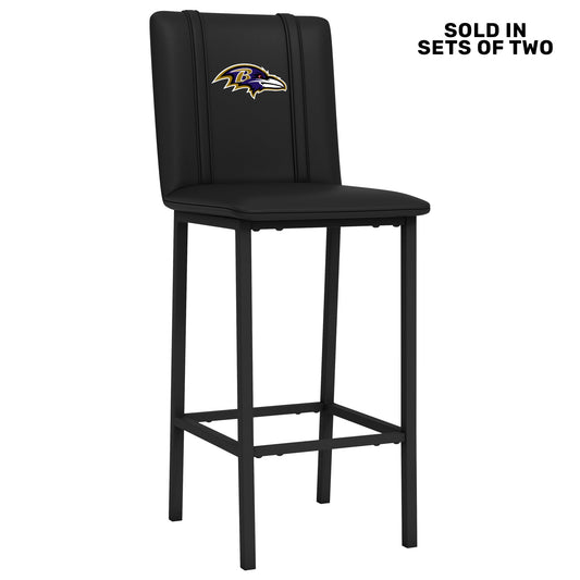 Bar Stool 500 with Baltimore Ravens Primary Logo Set of 2