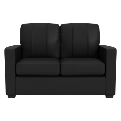 Silver Loveseat with Baltimore Ravens Helmet Logo