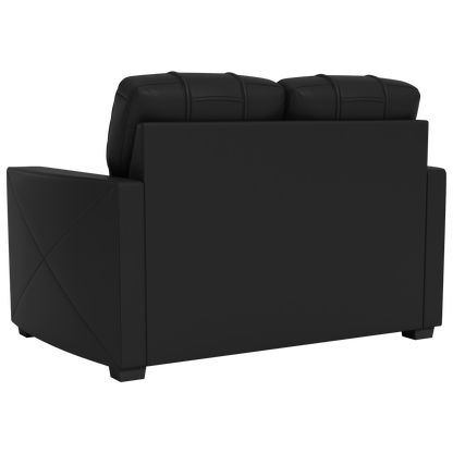 Silver Loveseat with Baltimore Ravens Helmet Logo