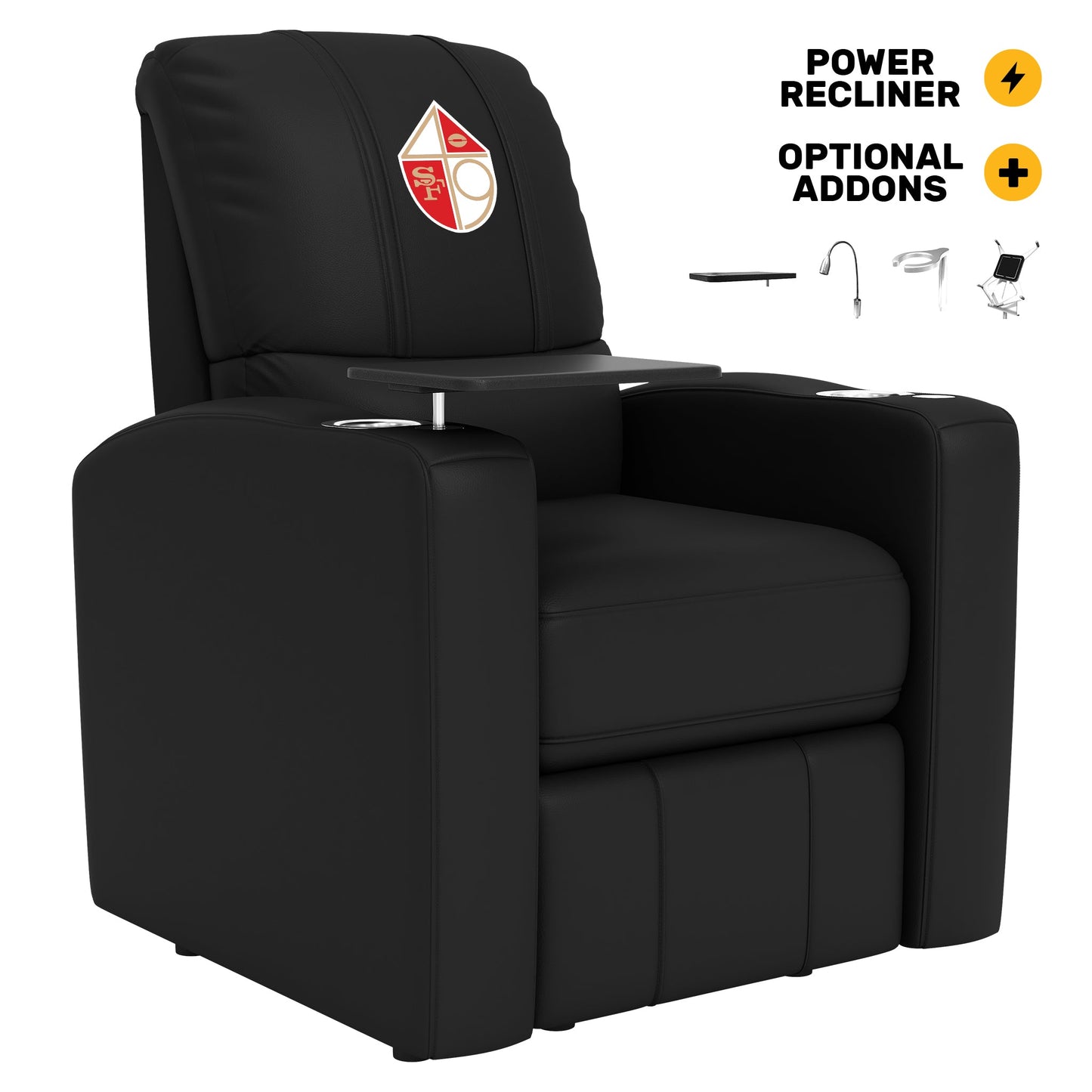 Stealth Power Plus Recliner with San Francisco 49ers Classic Logo
